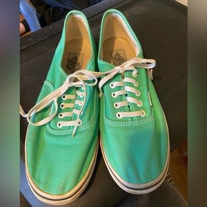 VANS lace up sneakers teal or turquoise size 10 Women